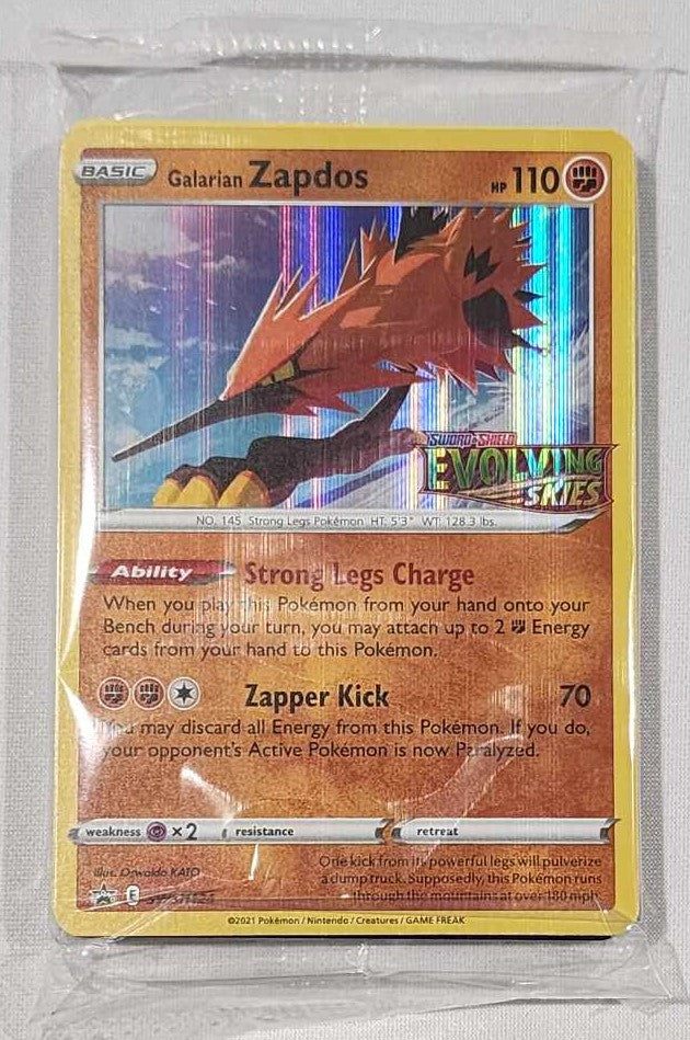 Evolving Skies Build and Battle Promos - SEALED - Zapdos SWSH124 Prerelease Promo cards/deck.