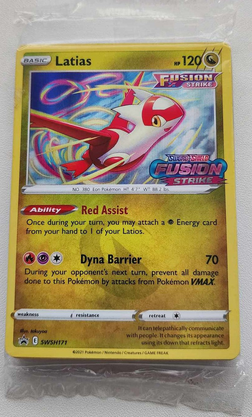 Fusion Strike Build and Battle Promos - SEALED - Latias SWSH171 Prerelease Promo cards/deck.