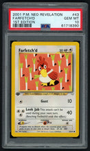 Load image into Gallery viewer, Pokemon Farfetch&#39;d 1st Edition PSA 10 - Neo Revelation
