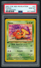 Load image into Gallery viewer, Pokemon Paras 1st Edition PSA 10 - Neo Revelation
