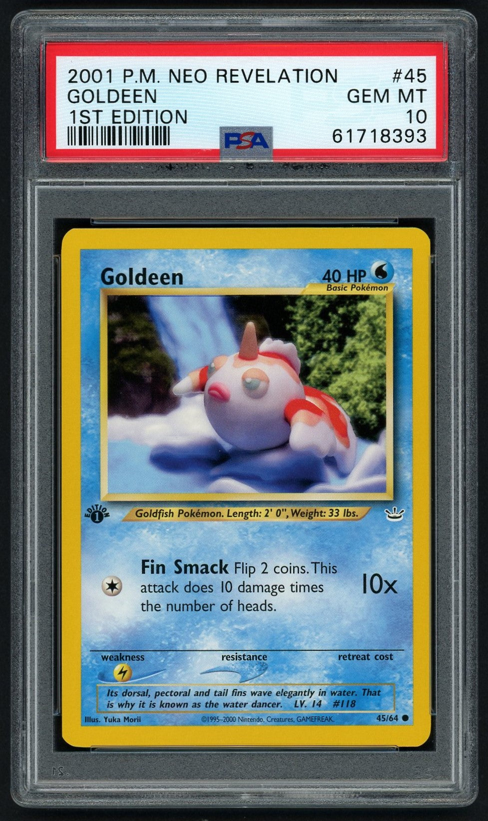 Pokemon Goldeen 1st Edition PSA 10 - Neo Revelation