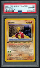 Load image into Gallery viewer, Pokemon Shuckle 1st Edition PSA 10 - Neo Revelation
