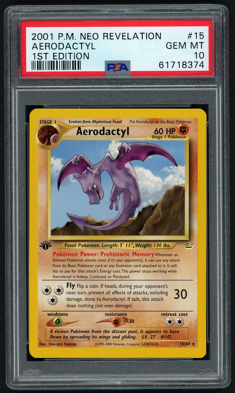 Pokemon Aerodactyl 1st Edition PSA 10 - Neo Revelation