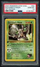 Load image into Gallery viewer, Pokemon Giovanni&#39;s Pinsir 1st Edition PSA 10 - Gym Chal
